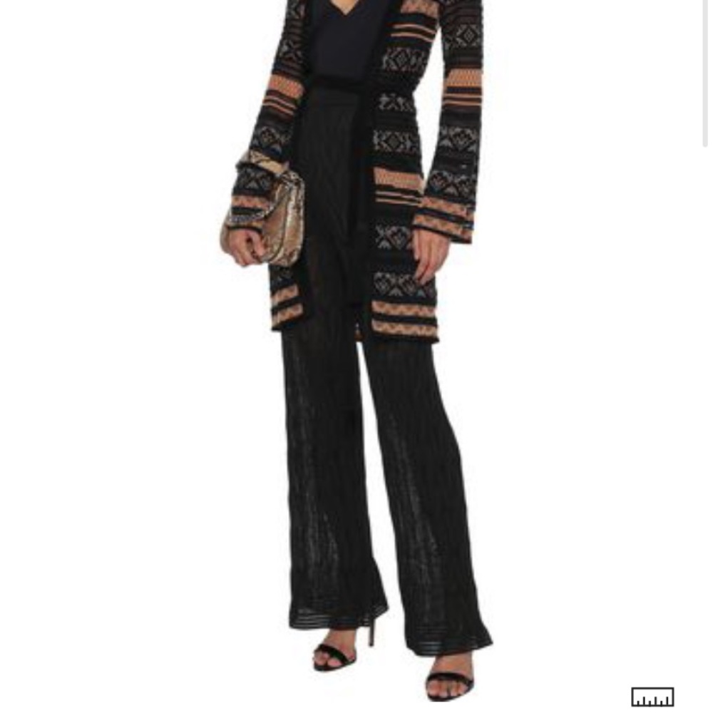 M Missoni Black Crochet-knit Flared Pants - NWOT